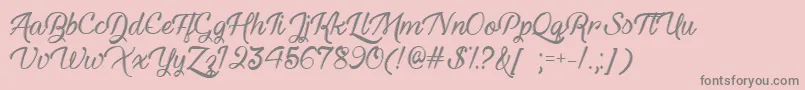 HauntedEyesTtf Font – Gray Fonts on Pink Background