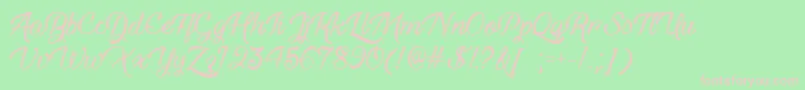 HauntedEyesTtf Font – Pink Fonts on Green Background