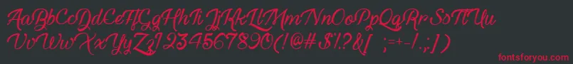 HauntedEyesTtf-Schriftart – Rote Schriften auf schwarzem Hintergrund