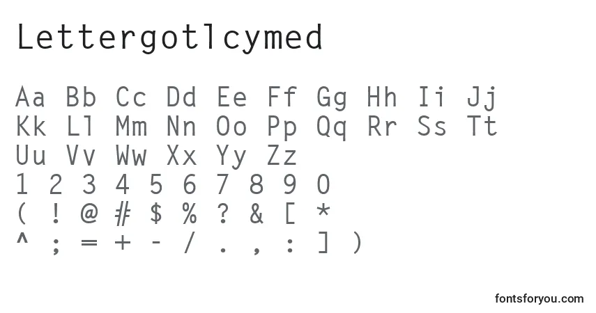 Шрифт Lettergotlcymed – алфавит, цифры, специальные символы