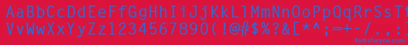 Lettergotlcymed Font – Blue Fonts on Red Background