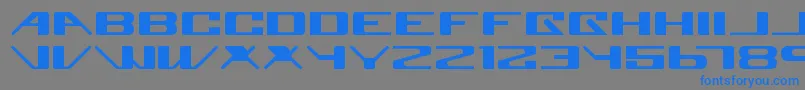 SuperglueRegular Font – Blue Fonts on Gray Background