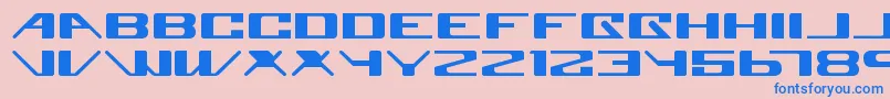 SuperglueRegular Font – Blue Fonts on Pink Background