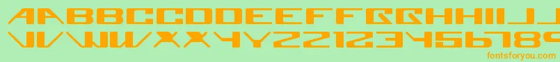 Czcionka SuperglueRegular – pomarańczowe czcionki na zielonym tle