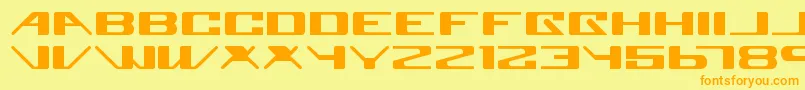 SuperglueRegular Font – Orange Fonts on Yellow Background