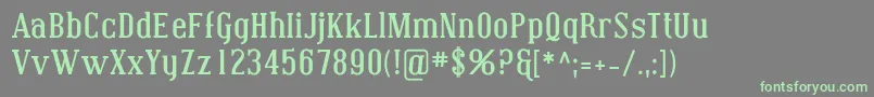 Шрифт CovingtonBold – зелёные шрифты на сером фоне