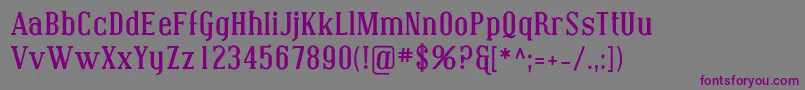 Шрифт CovingtonBold – фиолетовые шрифты на сером фоне