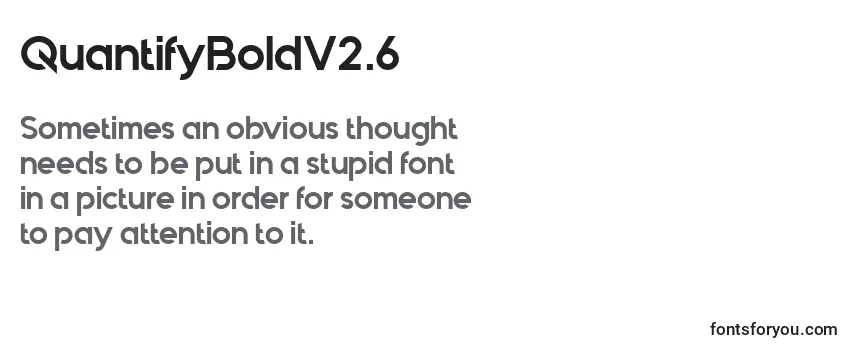 Review of the QuantifyBoldV2.6 Font