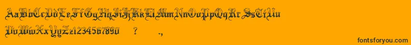MinnesotawinterRegular Font – Black Fonts on Orange Background