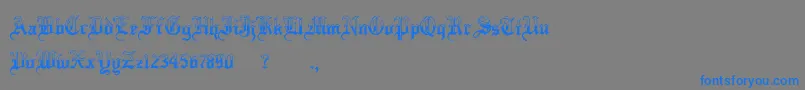 MinnesotawinterRegular Font – Blue Fonts on Gray Background