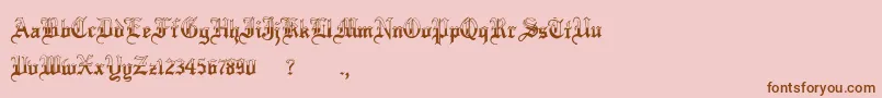 fuente MinnesotawinterRegular – Fuentes Marrones Sobre Fondo Rosa