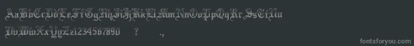 フォントMinnesotawinterRegular – 黒い背景に灰色の文字