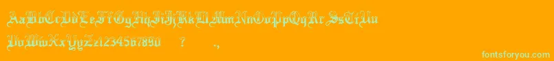 Saiba mais sobre a fonte MinnesotawinterRegular Fonte MinnesotawinterRegular – fontes verdes em um fundo laranja