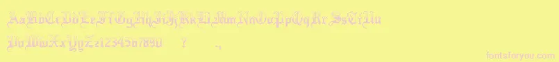 MinnesotawinterRegular Font – Pink Fonts on Yellow Background