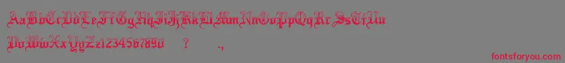 MinnesotawinterRegular Font – Red Fonts on Gray Background