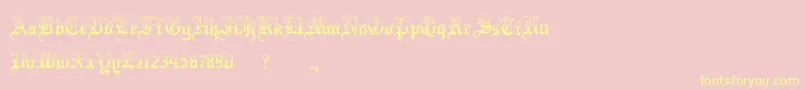 MinnesotawinterRegular Font – Yellow Fonts on Pink Background