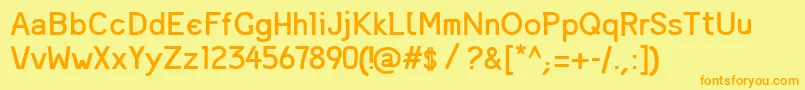 Mandinga Font – Orange Fonts on Yellow Background
