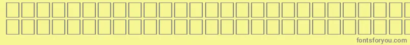 ArrowseRegular-fontti – harmaat kirjasimet keltaisella taustalla
