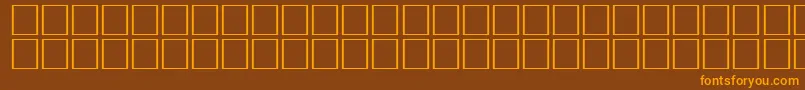 フォントArrowseRegular – オレンジ色の文字が茶色の背景にあります。