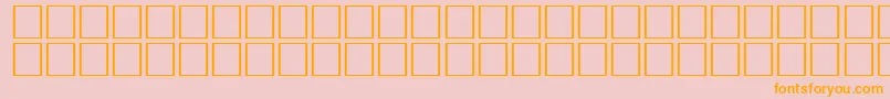 ArrowseRegular-Schriftart – Orangefarbene Schriften auf rosa Hintergrund