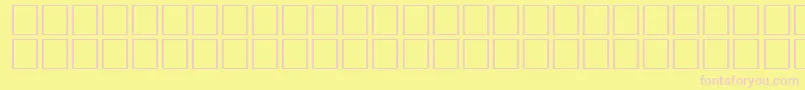 ArrowseRegular-fontti – vaaleanpunaiset fontit keltaisella taustalla