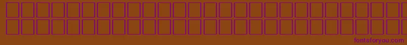 フォントArrowseRegular – 紫色のフォント、茶色の背景
