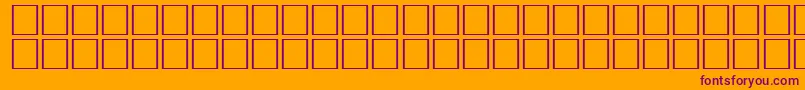 Czcionka ArrowseRegular – fioletowe czcionki na pomarańczowym tle