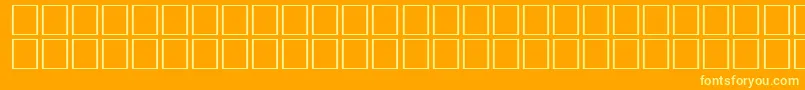 Fonte ArrowseRegular – fontes amarelas em um fundo laranja