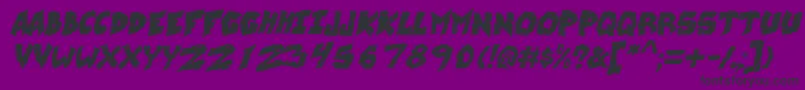 WreckingKrewItalic Font – Black Fonts on Purple Background