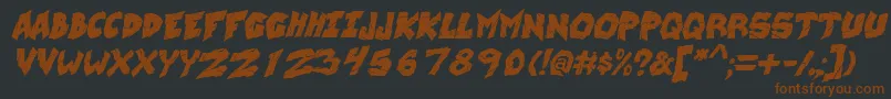 WreckingKrewItalic Font – Brown Fonts on Black Background