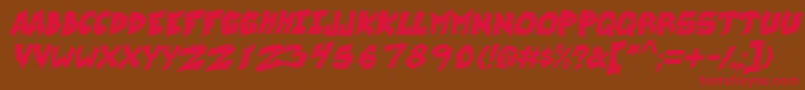 WreckingKrewItalic Font – Red Fonts on Brown Background