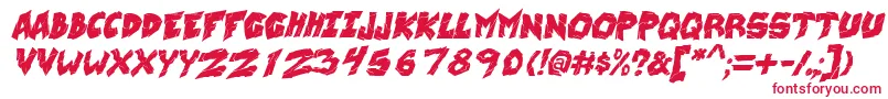 WreckingKrewItalic Font – Red Fonts on White Background