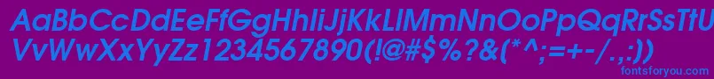 TrendexSsiSemiBoldItalic Font – Blue Fonts on Purple Background