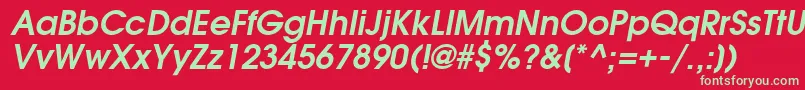 TrendexSsiSemiBoldItalic Font – Green Fonts on Red Background
