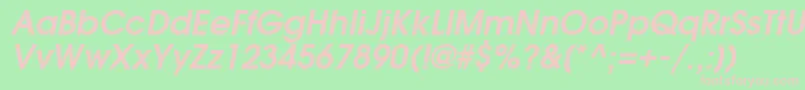 TrendexSsiSemiBoldItalic Font – Pink Fonts on Green Background