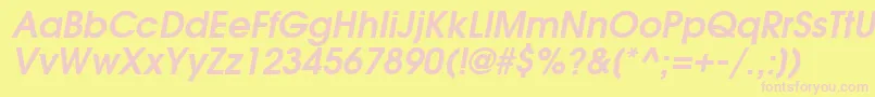 TrendexSsiSemiBoldItalic Font – Pink Fonts on Yellow Background