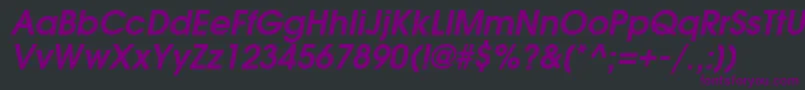 TrendexSsiSemiBoldItalic Font – Purple Fonts on Black Background