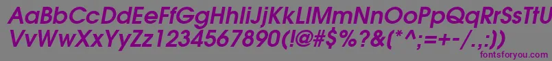 TrendexSsiSemiBoldItalic Font – Purple Fonts on Gray Background