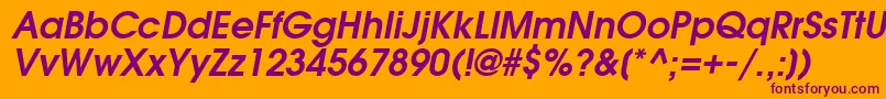 TrendexSsiSemiBoldItalic Font – Purple Fonts on Orange Background