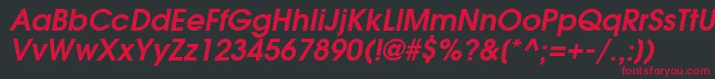 TrendexSsiSemiBoldItalic Font – Red Fonts on Black Background
