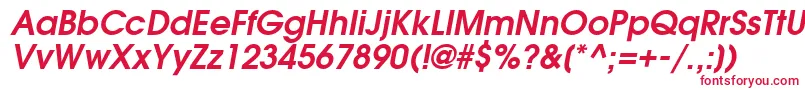 TrendexSsiSemiBoldItalic Font – Red Fonts on White Background