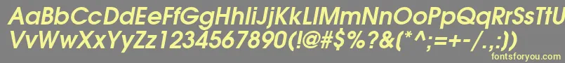TrendexSsiSemiBoldItalic Font – Yellow Fonts on Gray Background