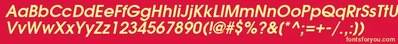 フォントTrendexSsiSemiBoldItalic – 黄色の文字、赤い背景
