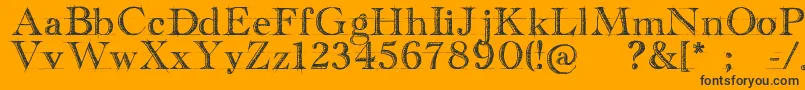 HandwritingDraftFreeVersion Font – Black Fonts on Orange Background