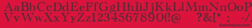 HandwritingDraftFreeVersion Font – Black Fonts on Red Background