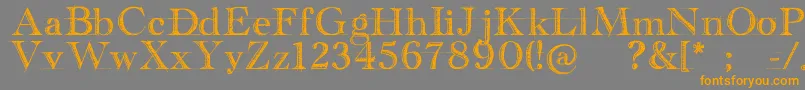 HandwritingDraftFreeVersion Font – Orange Fonts on Gray Background