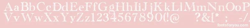 HandwritingDraftFreeVersion-Schriftart – Weiße Schriften auf rosa Hintergrund