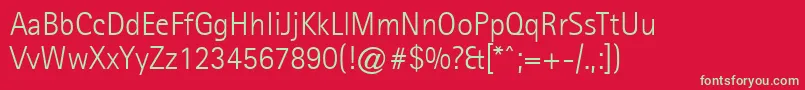 LibreSansserifLightSsiLight Font – Green Fonts on Red Background