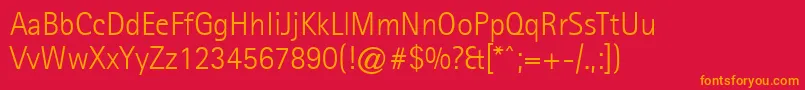 LibreSansserifLightSsiLight Font – Orange Fonts on Red Background