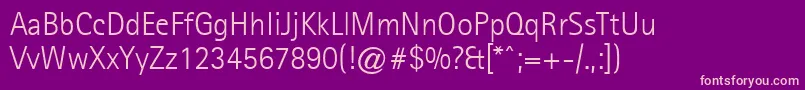 LibreSansserifLightSsiLight Font – Pink Fonts on Purple Background